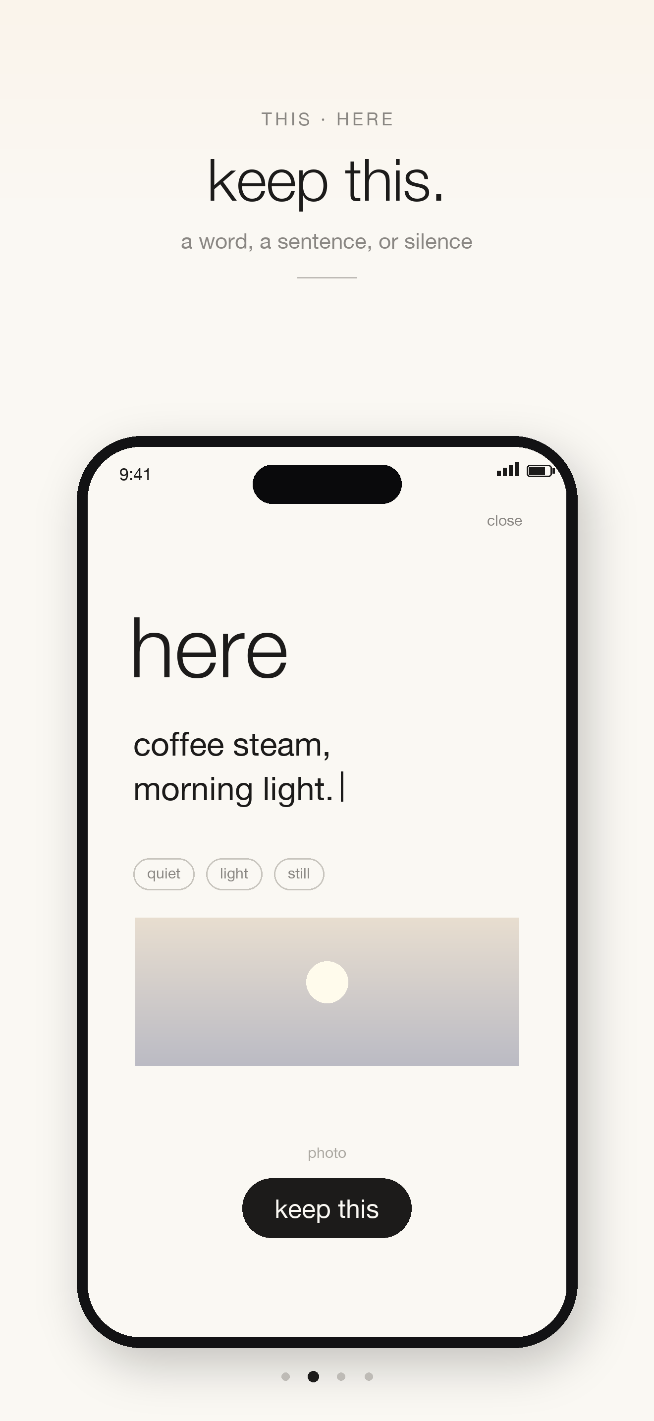 Capture screen: the prompt here with typed text coffee steam, morning light